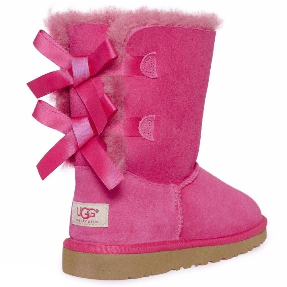 Ugg Pink Bailey Bow size 3 USED